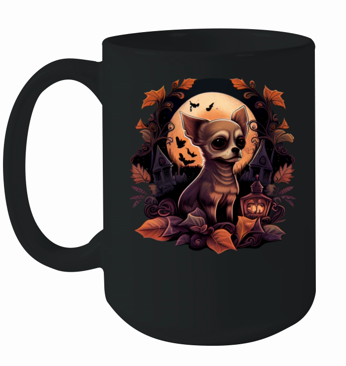 Chihuahua Halloween Costume - Scary Pumpkin Witch Ceramic Mug