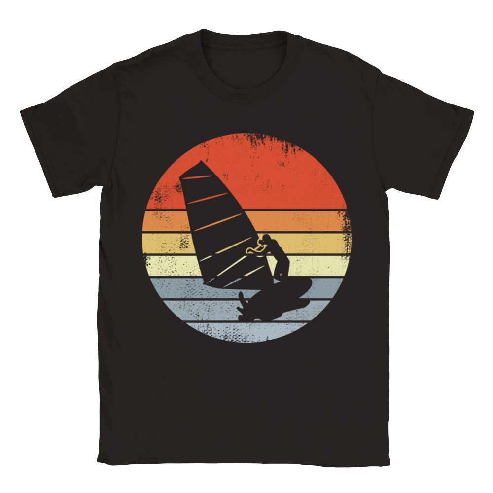 Vintage Windsurfer Sketch Classic Kids Crewneck T-shirt