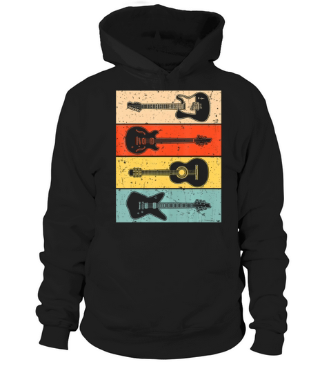 Cool Guitar Vintage Guitar Lovers Guitarist Hoodie Unisex
