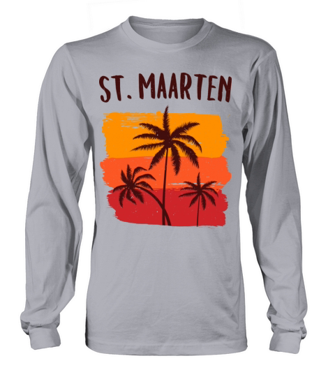 St Maarten Retro Vacation Souvenir Long sleeved Unisex