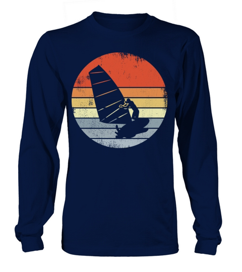 Vintage Windsurfer Sketch Long sleeved Unisex