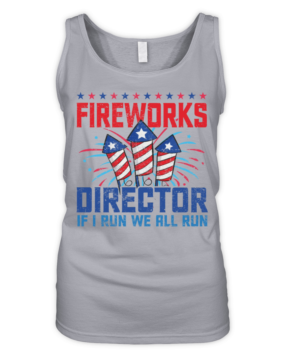 Fireworks director if i run we all run Organic Women's Tank Top