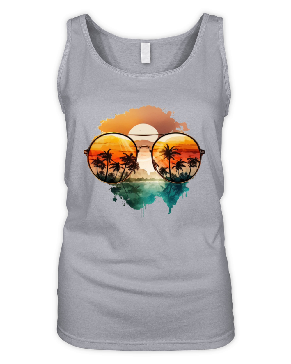 Retro Sunglasses Organic Women's Tank Top