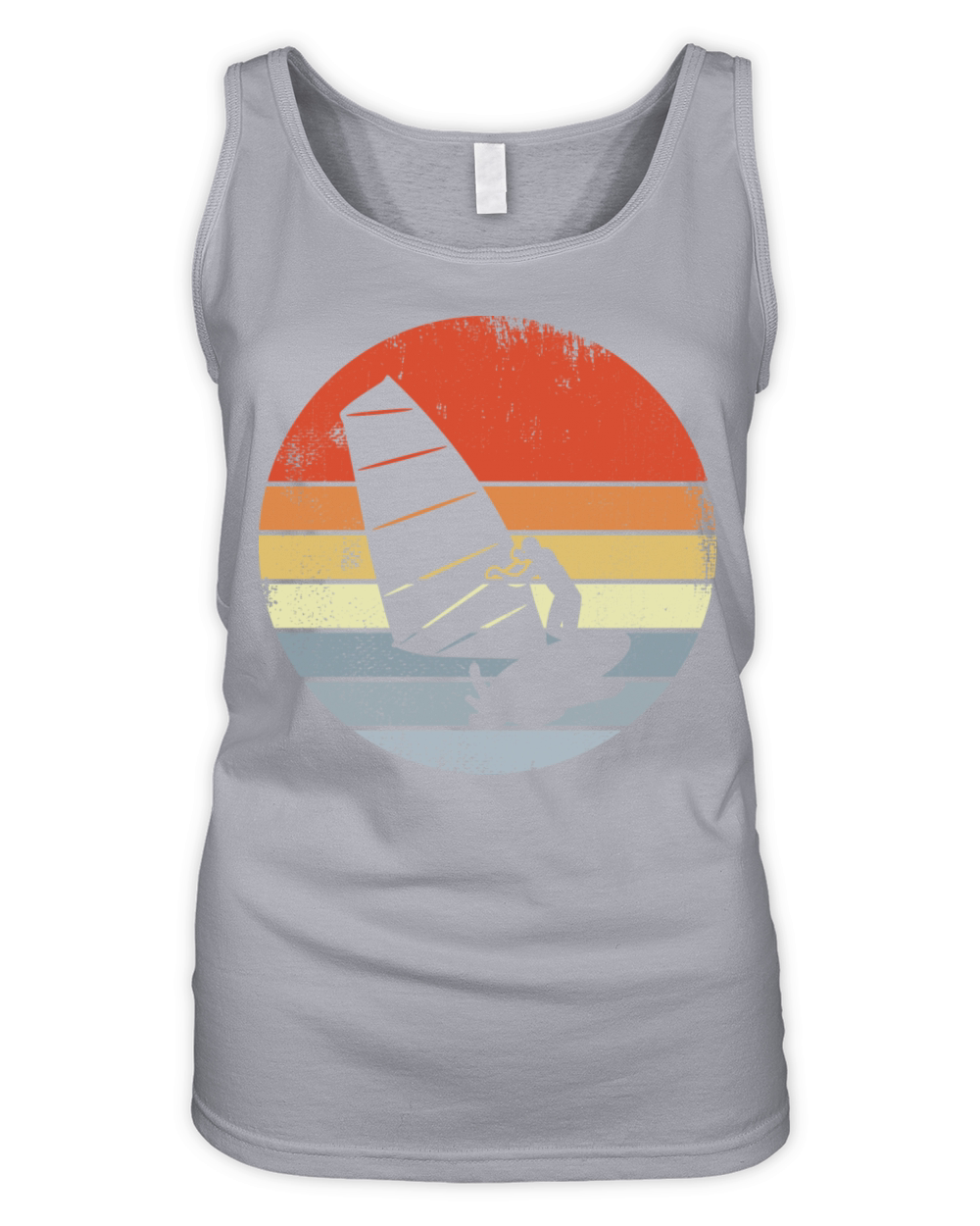 Vintage Windsurfer Sketch Organic Women's Tank Top