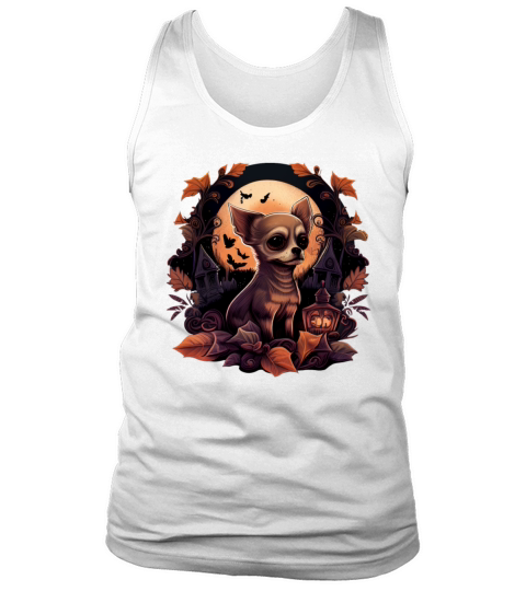 Chihuahua Halloween Costume - Scary Pumpkin Witch Tank Top Unisex