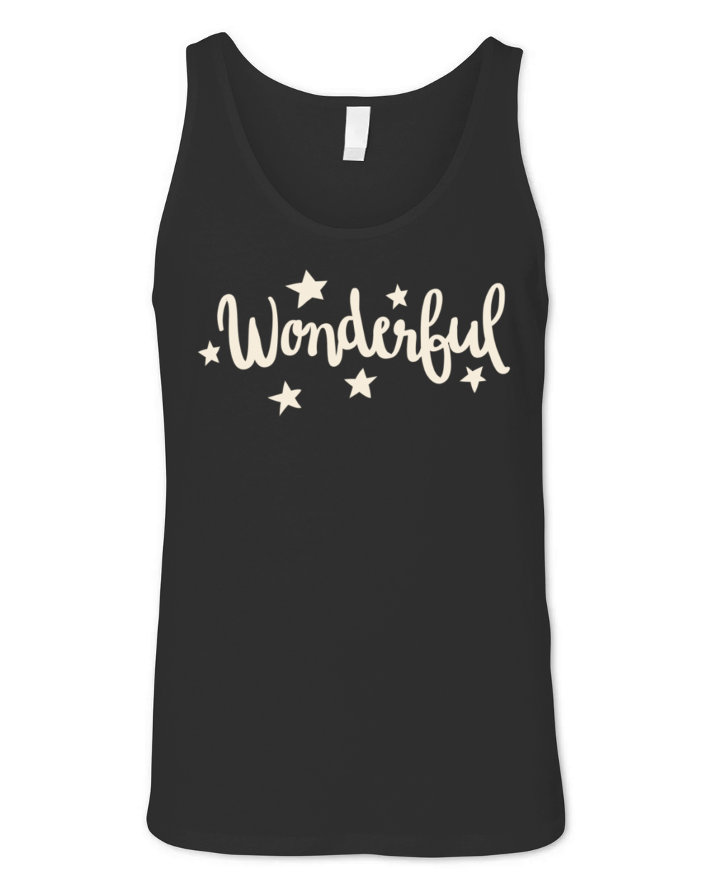 Wonderful Slogan with Stars Unisex Jersey Tank