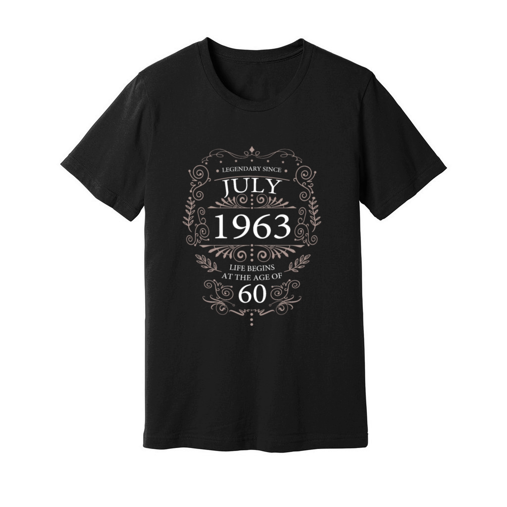 birthday Quotes 60th birthday july 1963 vintage Unisex Jersey Tee