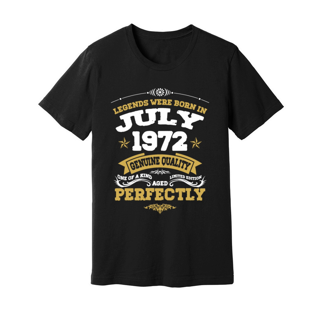 Vintage Aged To Perfection July 1972 Unisex Jersey Tee