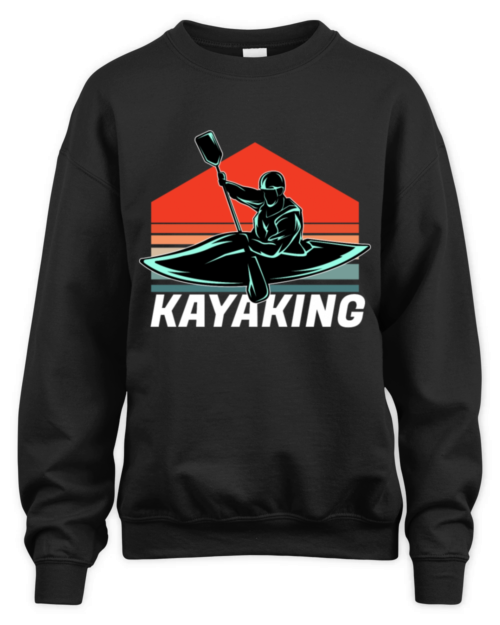 Kayaking design with sunset Unisex Premium Crewneck Sweatshirt