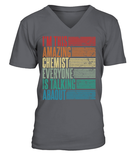 Vintage Chemist Profession Gift Retro V-Neck T-shirt
