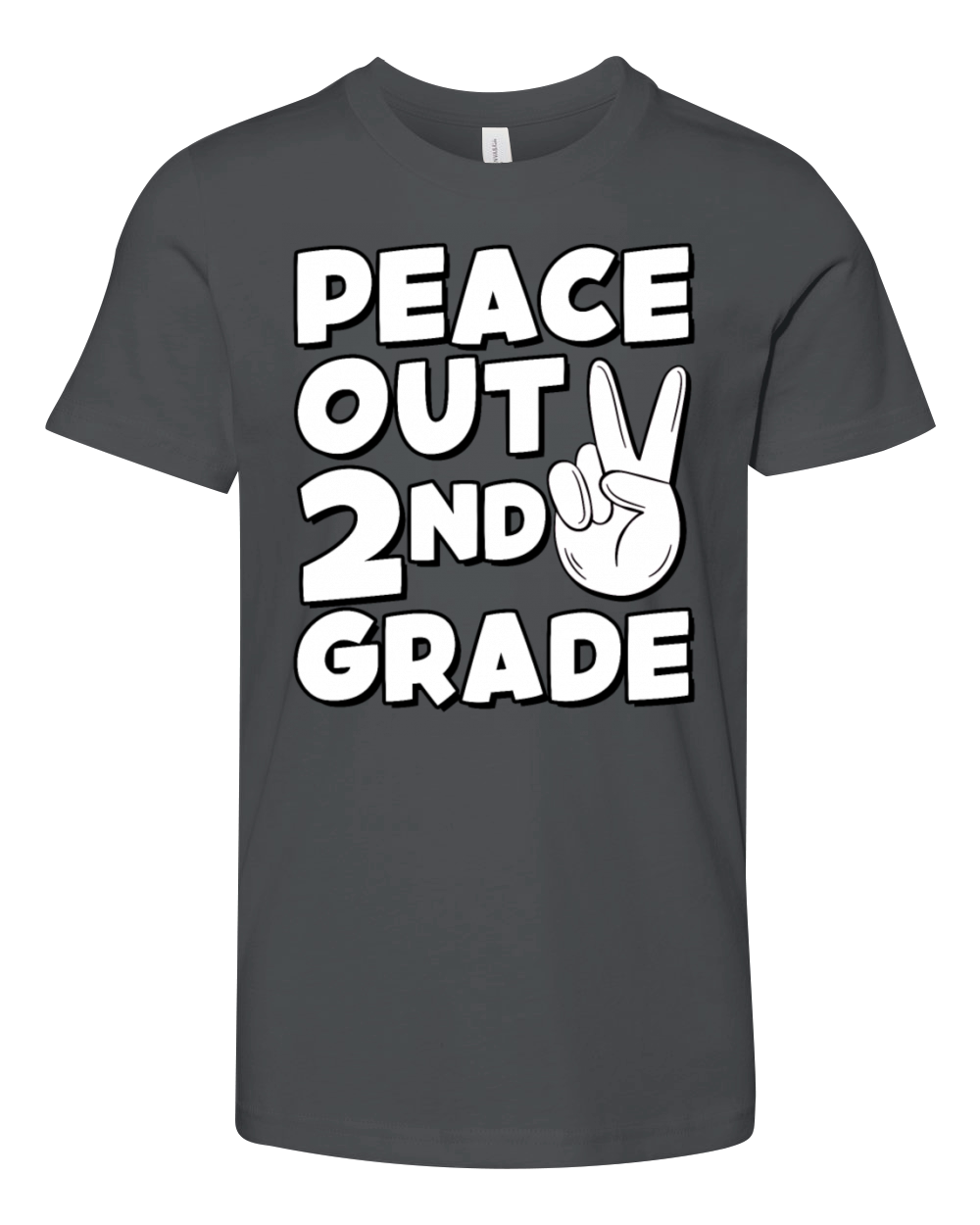 Peace Out 2nd Grade Youth Unisex Jersey Tee