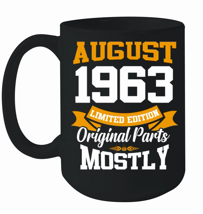 August 1963 Vintage Birthday Present Ceramic Mug