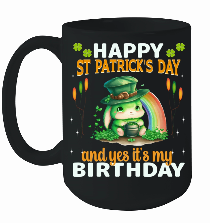 Bunny St Patrick Day Green Men Women Paddys Pattys Ceramic Mug