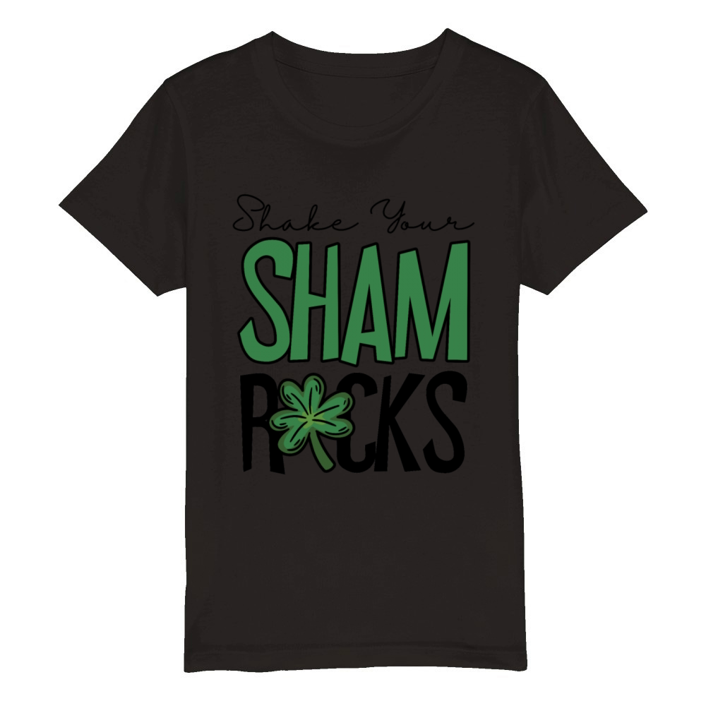 Funny Irish Saint Patricks Day Shake Your Organic Kids Crewneck T-shirt