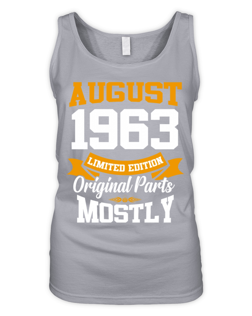 August 1963 Vintage Birthday Present Organic Women's Tank Top