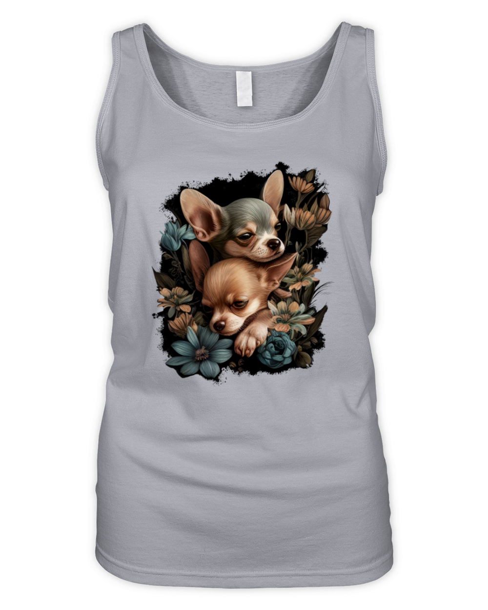 Chihuahua Puppys - Cute Dogs Little Love Heart Organic Women's Tank Top
