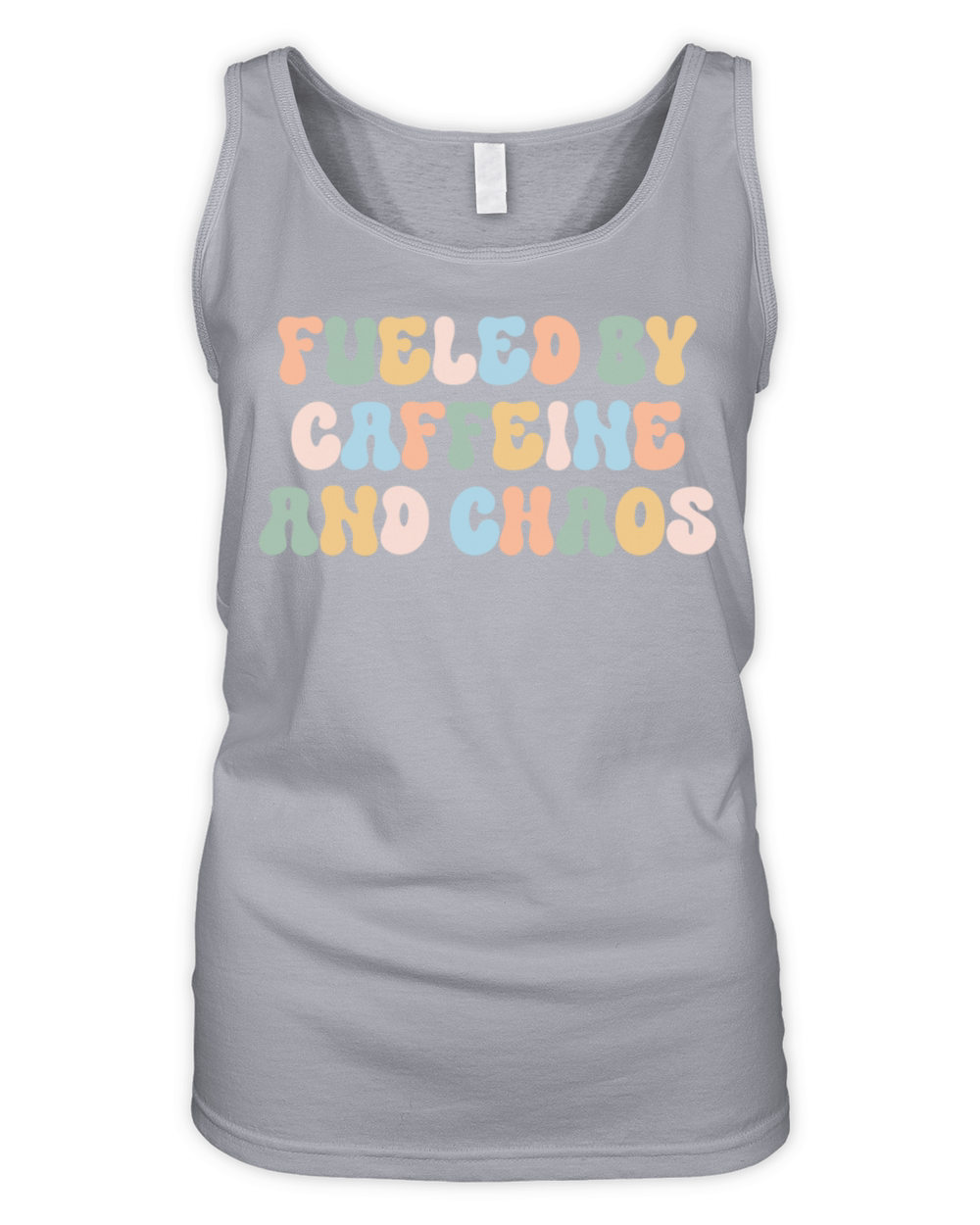 Fueled By Caffeine Chaos Funny Sarcastic Mom Quote Organic Women's Tank Top