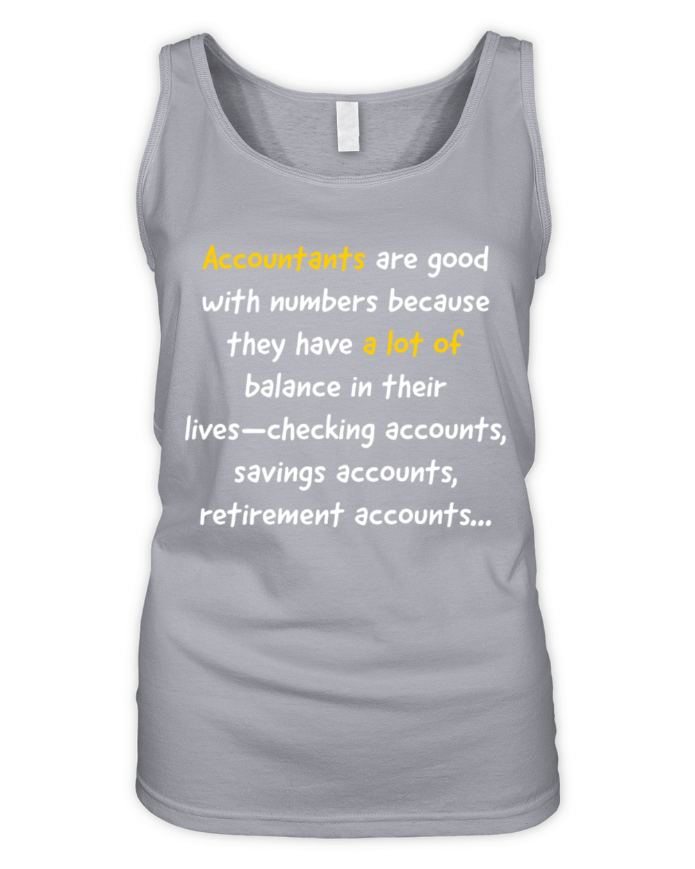 Funny short quote for accountant Organic Women's Tank Top