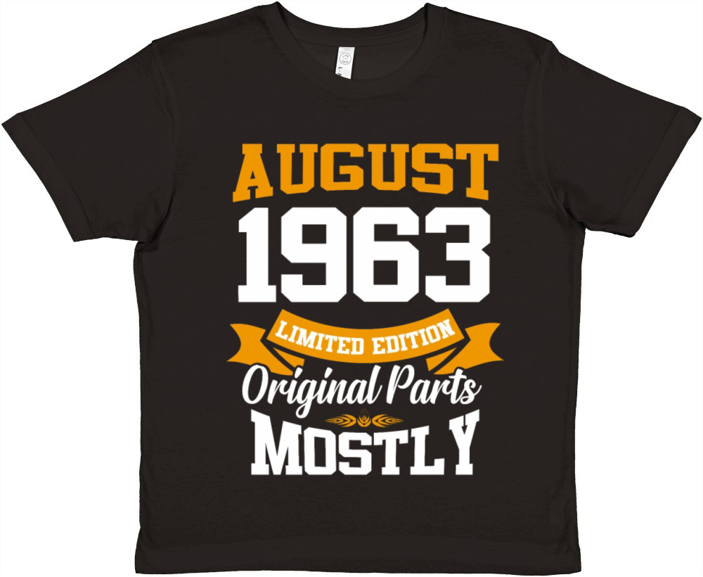 August 1963 Vintage Birthday Present Premium Kids Crewneck T-shirt