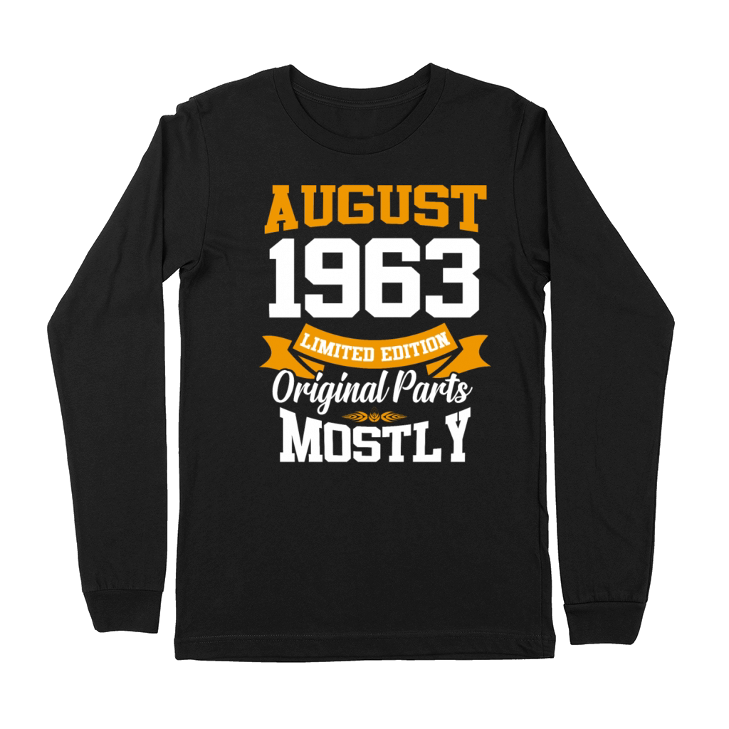 August 1963 Vintage Birthday Present Premium Long Sleeve