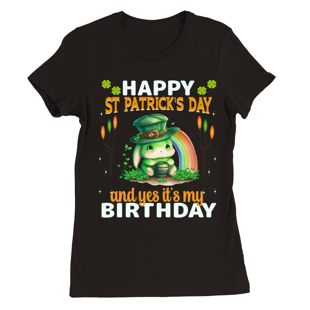 Bunny St Patrick Day Green Men Women Paddys Pattys Premium Womens Crewneck T-shirt