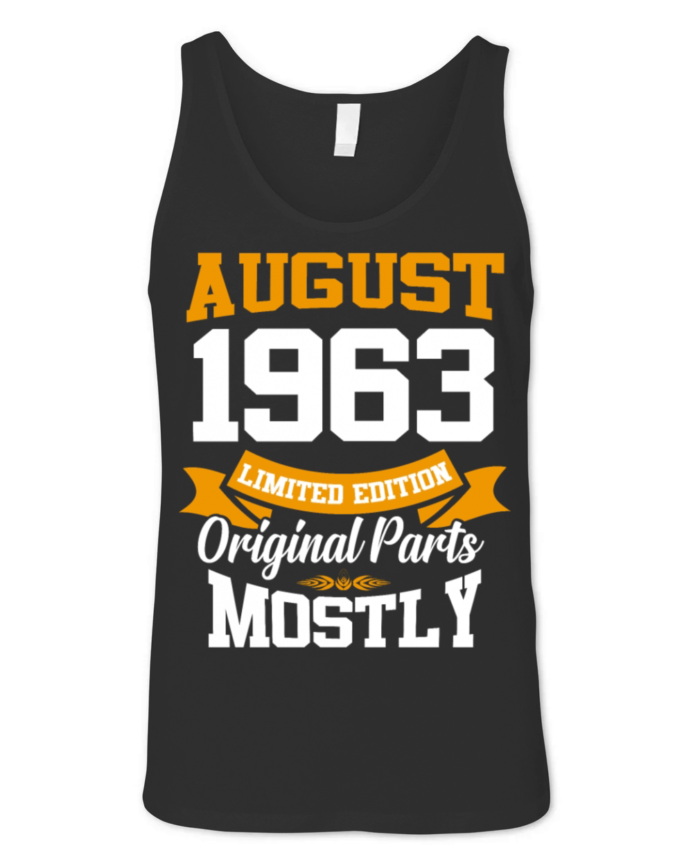 August 1963 Vintage Birthday Present Unisex Jersey Tank