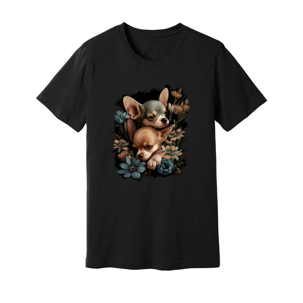 Chihuahua Puppys - Cute Dogs Little Love Heart Unisex Jersey Tee