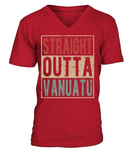 Straight outta Vanuatu V-Neck T-shirt