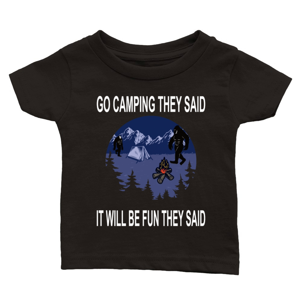 Camping vintage funny saying Classic Baby Crewneck T-shirt