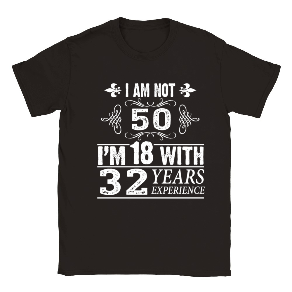 Funny 50th Birthday TShirt - I Am Not 50 Classic Kids Crewneck T-shirt