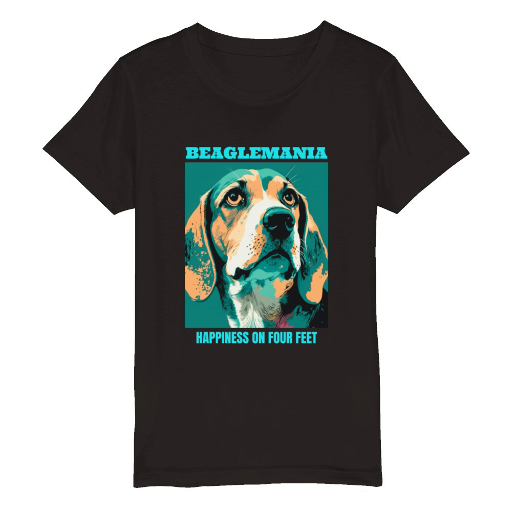 Beagle dog portrait with funny quote Organic Kids Crewneck T-shirt