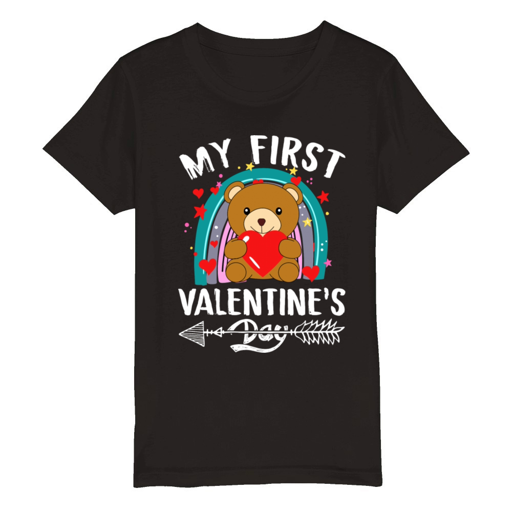 My First Valentine s Day Organic Kids Crewneck T-shirt