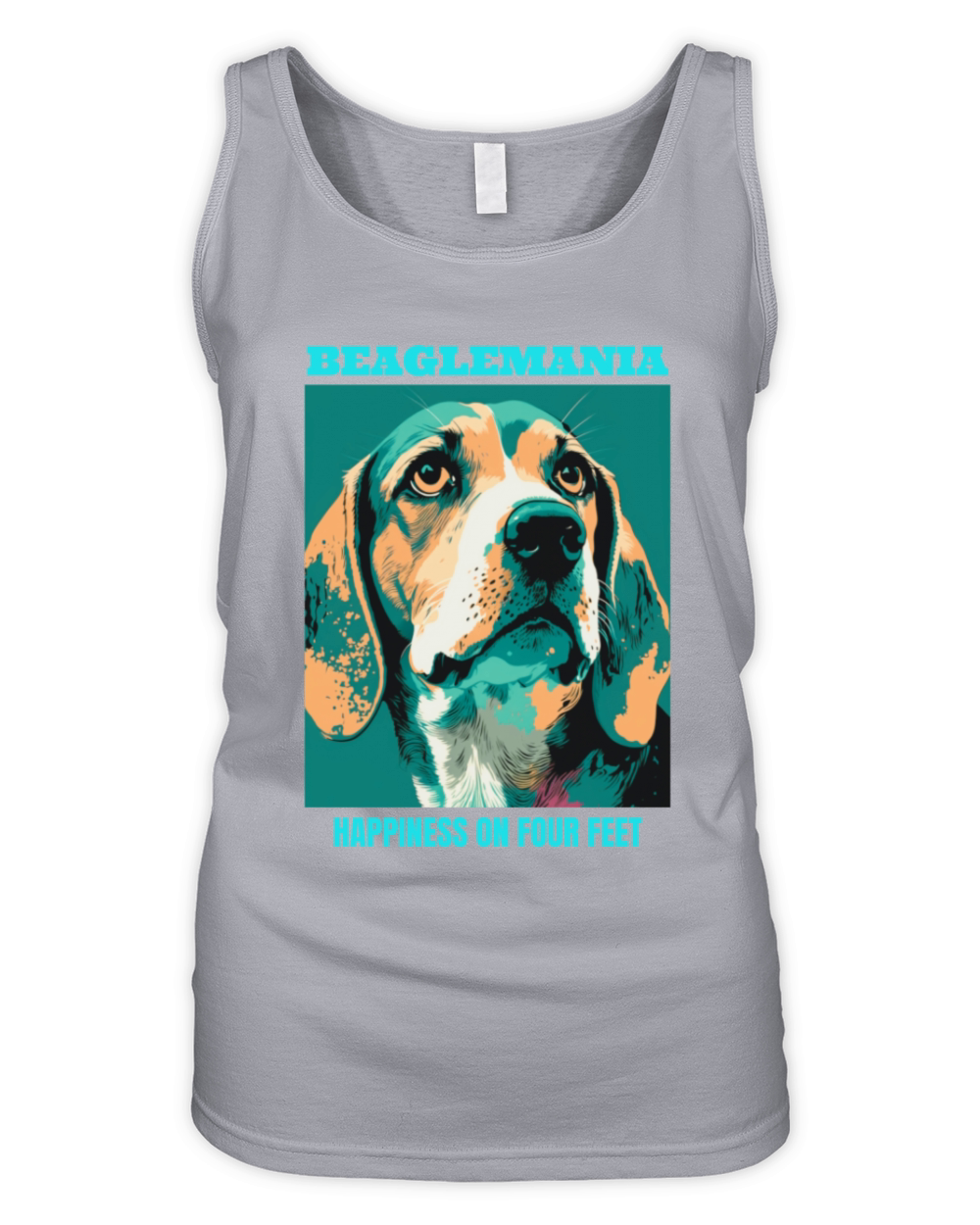 Beagle dog portrait with funny quote Organic Women's Tank Top
