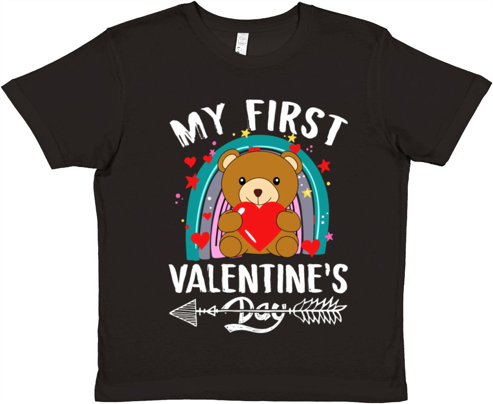 My First Valentine s Day Premium Kids Crewneck T-shirt
