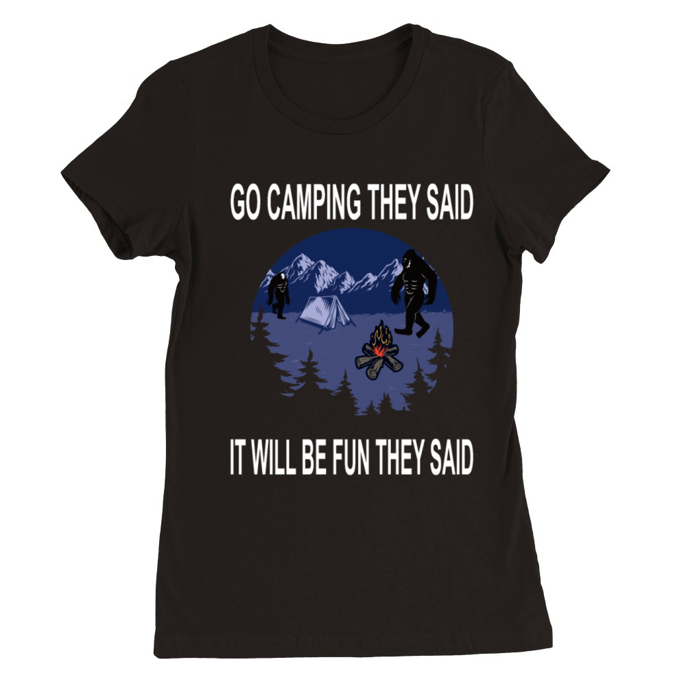 Camping vintage funny saying Premium Womens Crewneck T-shirt
