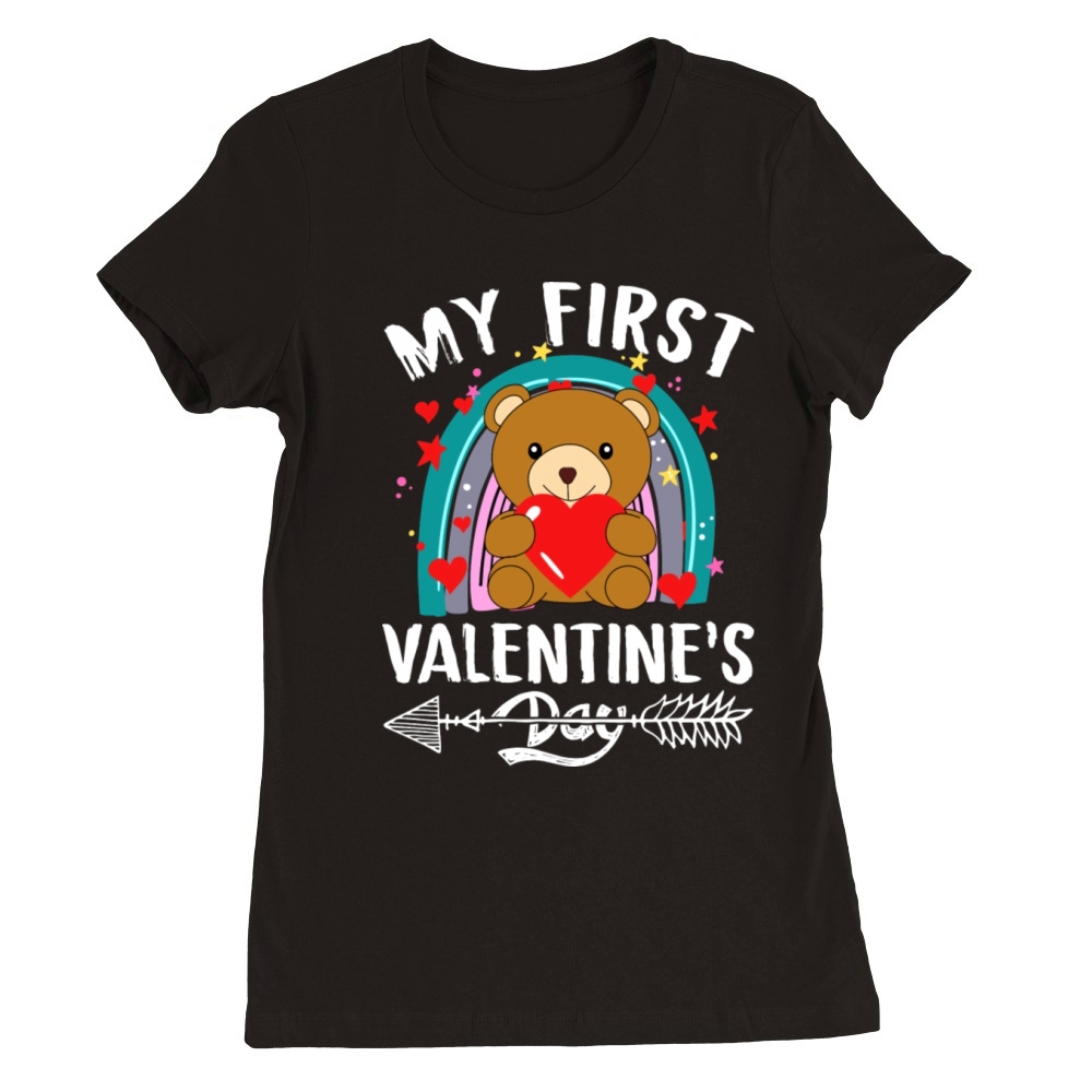 My First Valentine s Day Premium Womens Crewneck T-shirt