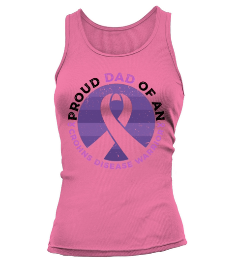 Proud Dad Of A Crohns Disease Warrior Purple Tank top Woman