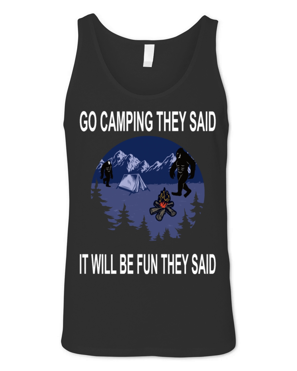 Camping vintage funny saying Unisex Jersey Tank