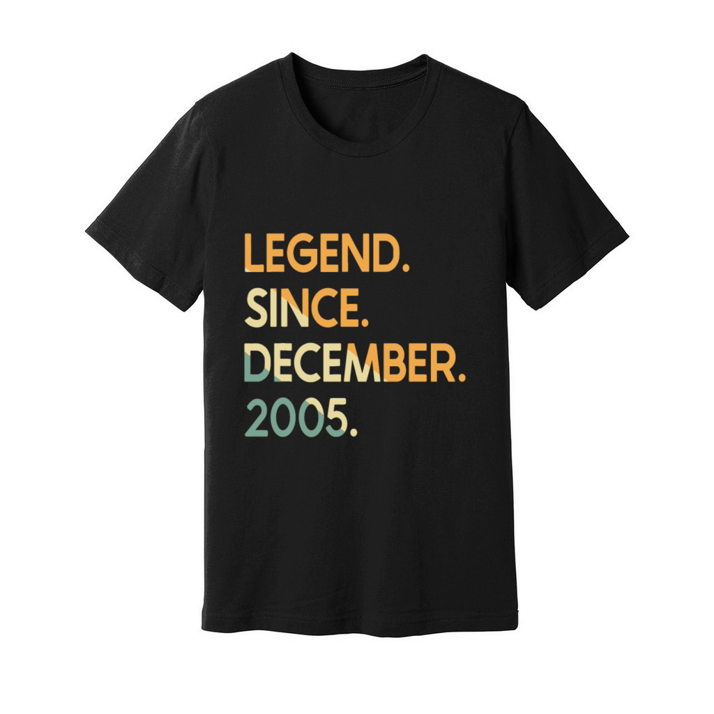 17 Years Vintage Legend Since December 2005 17th B Unisex Jersey Tee