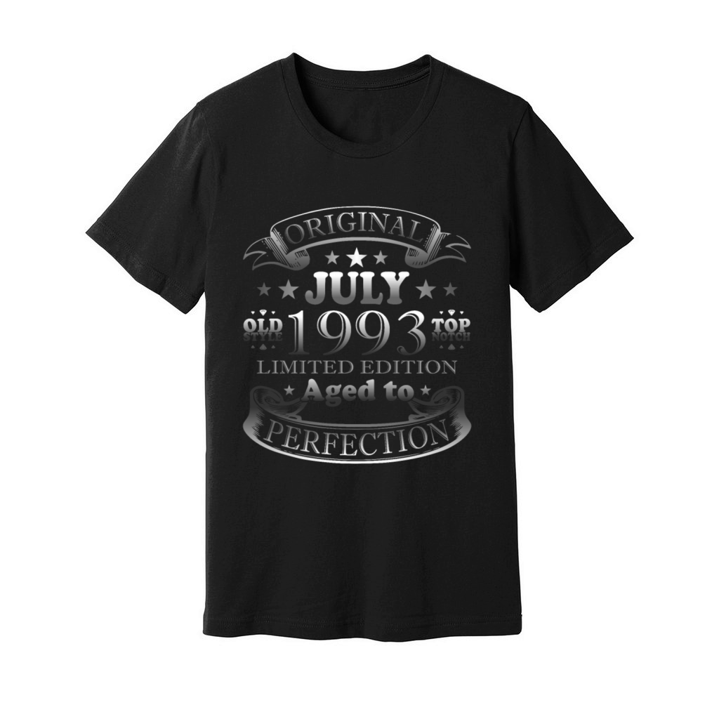 Original July 1993 Vintage Anniversary 1993 Unisex Jersey Tee