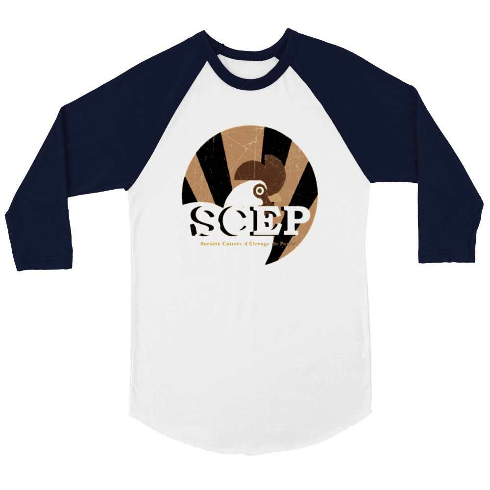 OSS 117 CEP Cairote Society of Vintage Chicken Unisex ¾ sleeve Raglan T-shirt