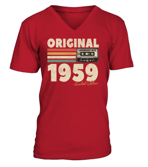 Vintage 1959 Birthday Gift - Classic and Memorable V-Neck T-shirt