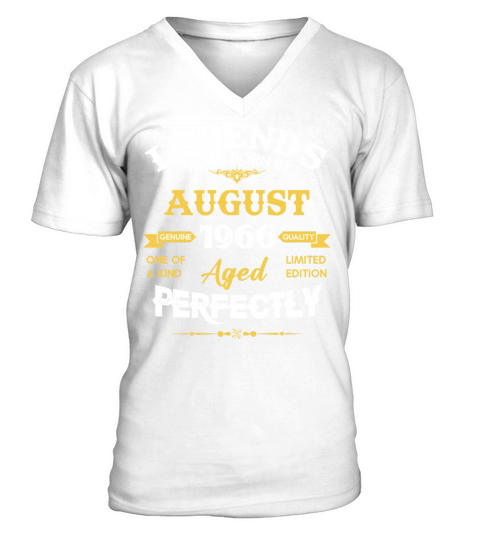 Vintage Aged To Perfection August 1966 V-Neck T-shirt