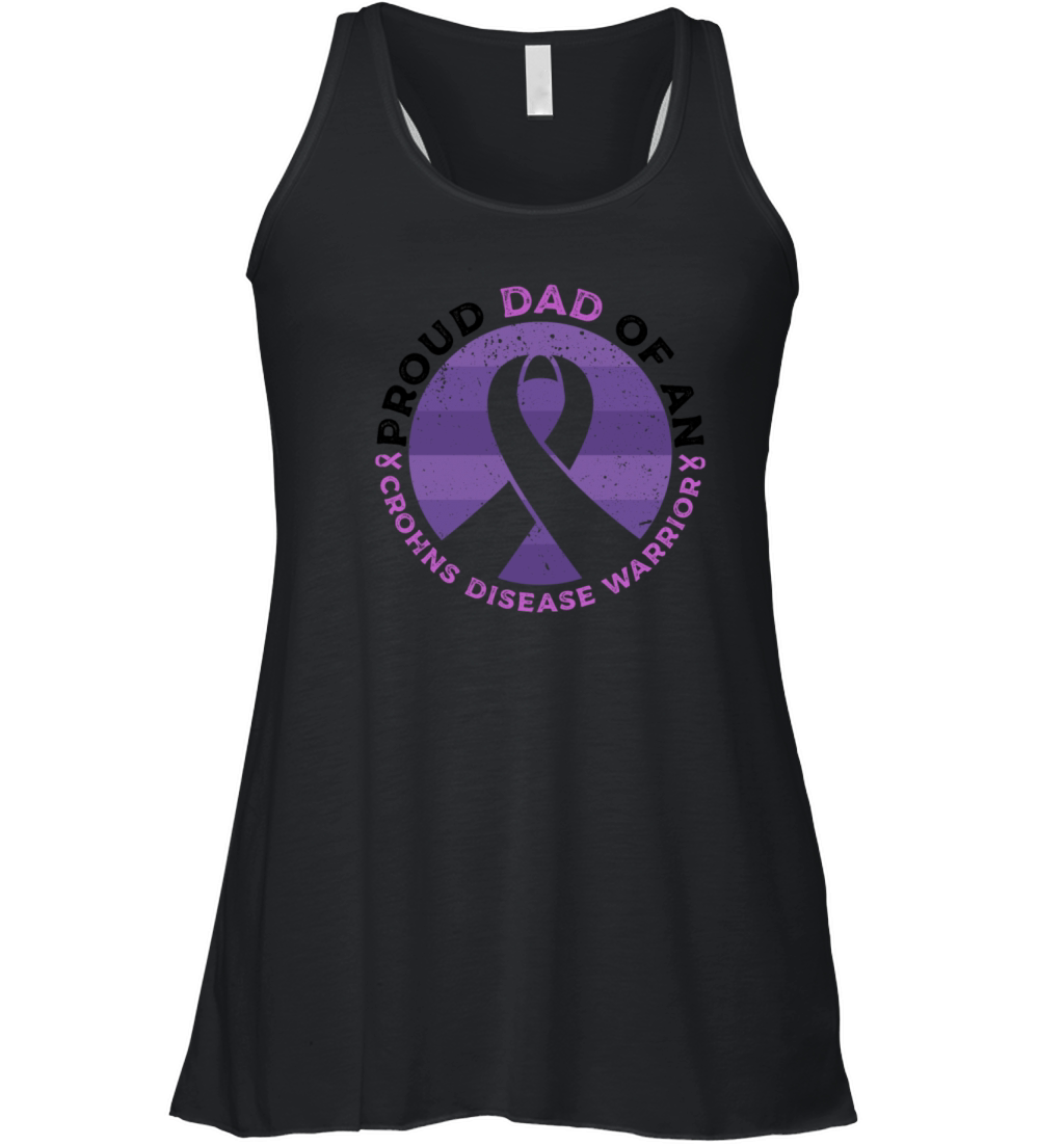 Proud Dad Of A Crohns Disease Warrior Purple Women's Flowy Tank Top
