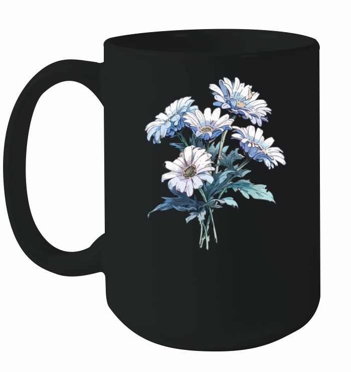 Bouquet Daisies Flowers Lover Humor Vintage Pun Ceramic Mug