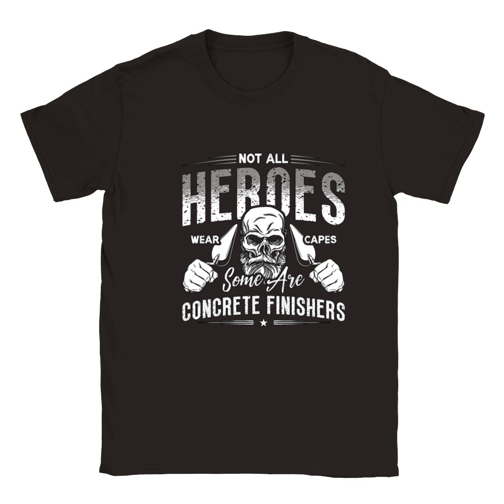 Concrete Finisher Not All Heroes Wear Construction Classic Kids Crewneck T-shirt
