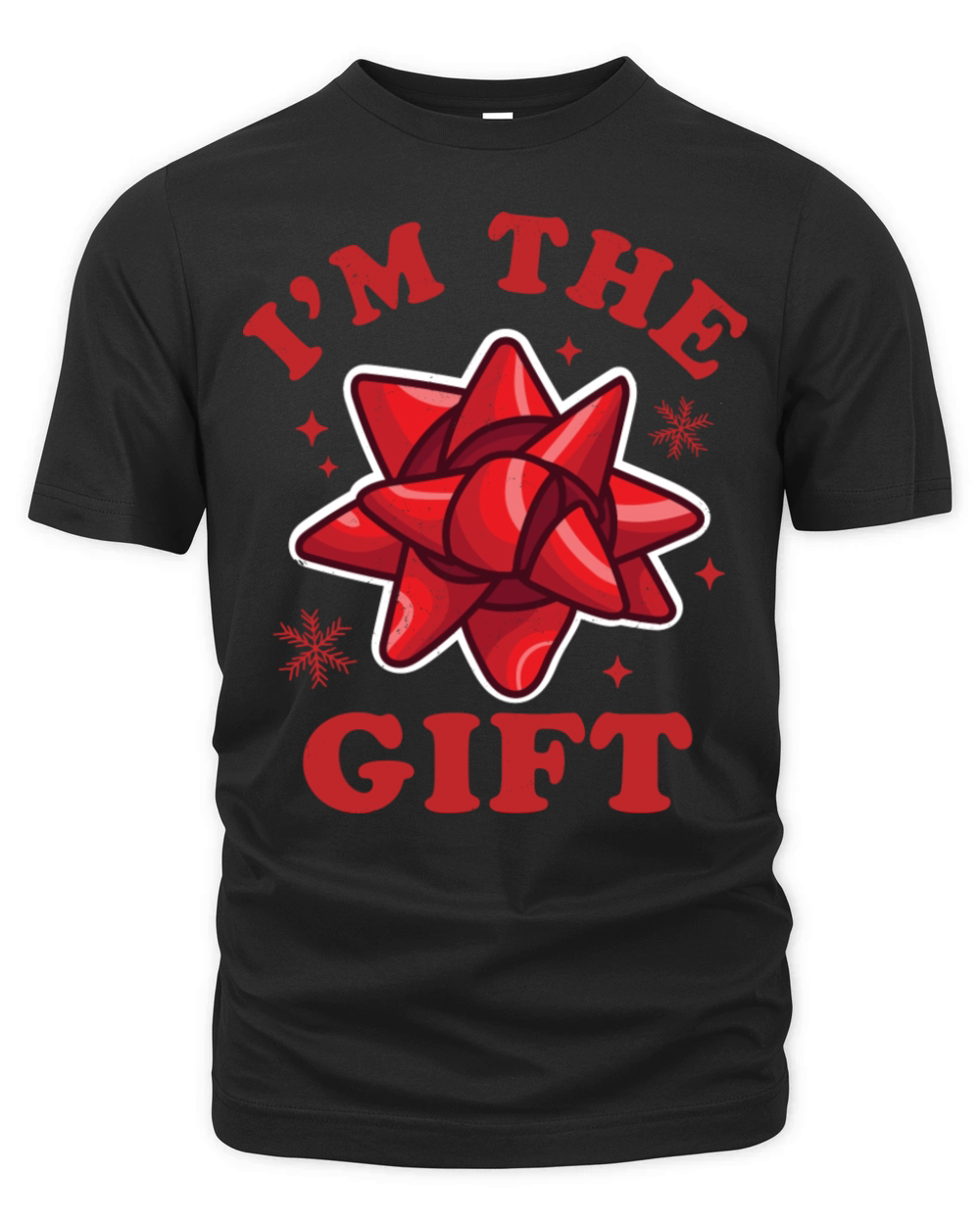 I m The Gift Funny Ugly Christmas Sweater Xmas Bow Organic Unisex T-shirt