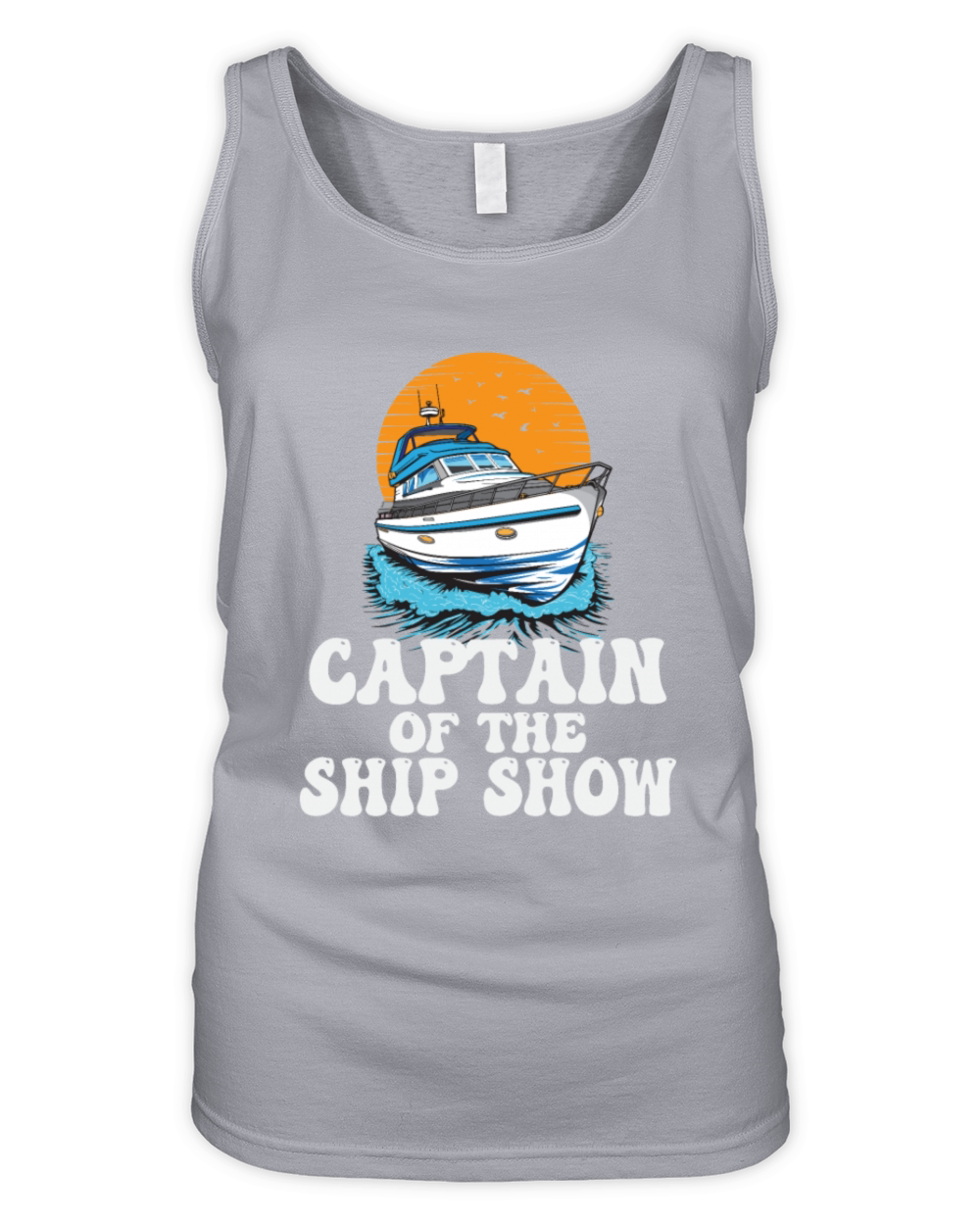 Captain Of The Ship Show Boating Pun Motorboat Organic Women's Tank Top