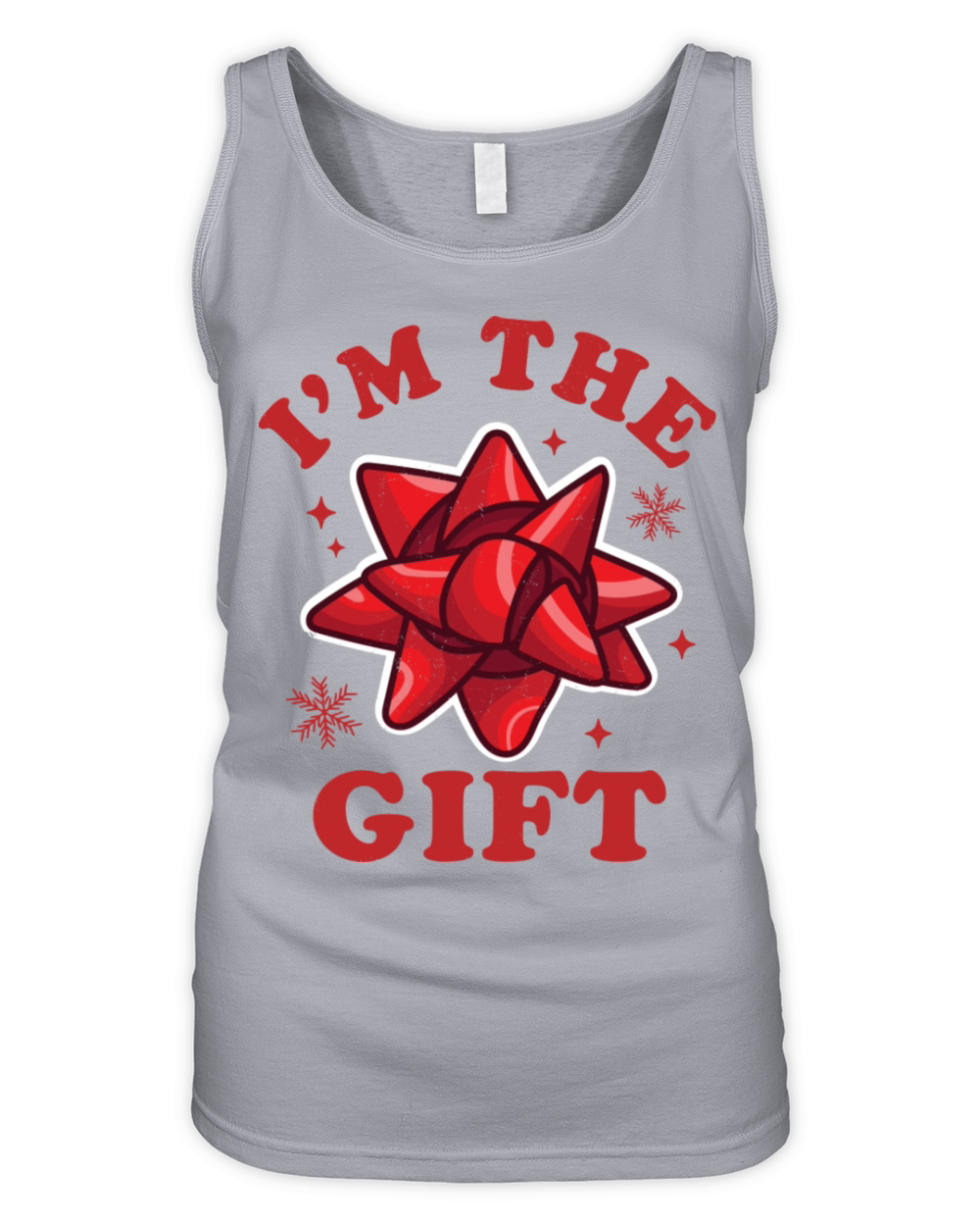 I m The Gift Funny Ugly Christmas Sweater Xmas Bow Organic Women's Tank Top