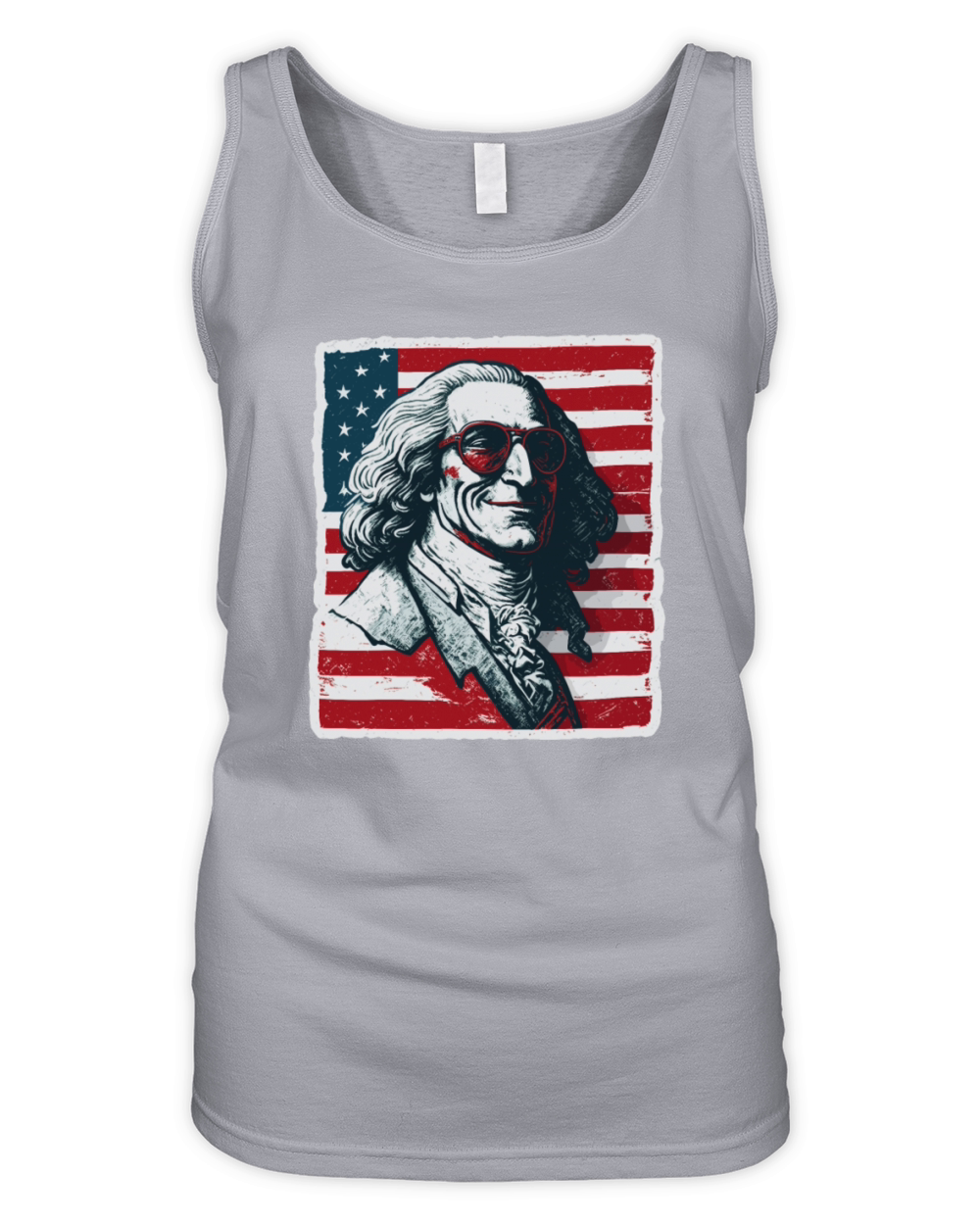 Patriotic Pride US George Washington Men Women USA Organic Women's Tank Top